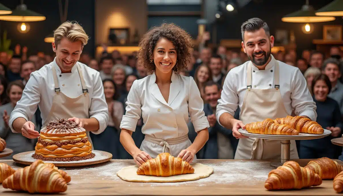 découvrez le talent exceptionnel de trois artisans boulangers de la manche qui s'affrontent dans l'émission captivante la meilleure boulangerie de france. suivez-les dans leur quête pour réaliser la meilleure création boulangère et émerveillez-vous devant leurs techniques artisanales et leur passion pour le métier.