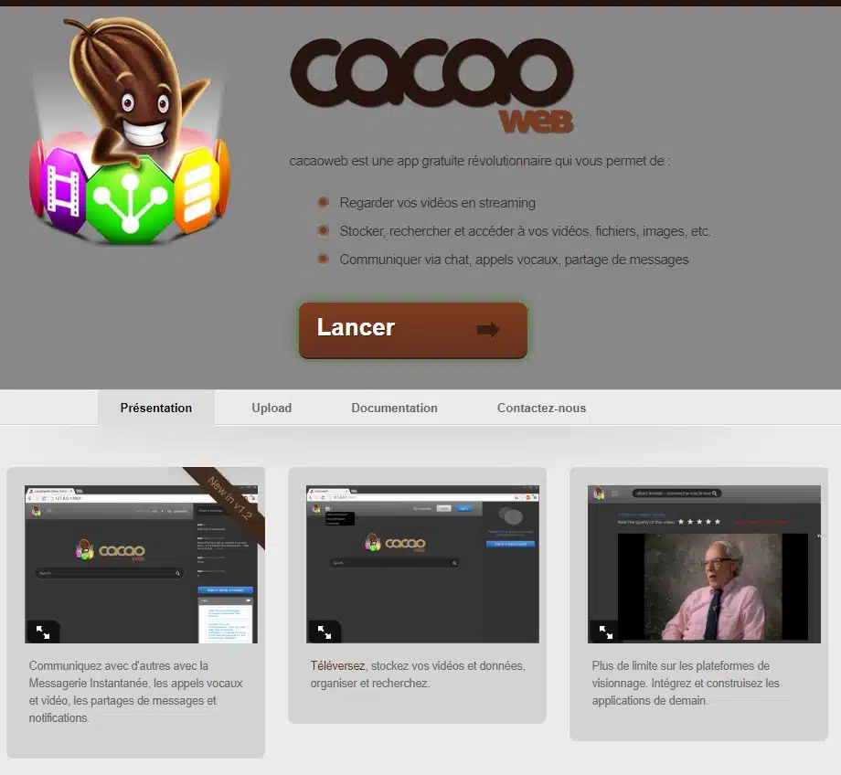 interface cacaoweb